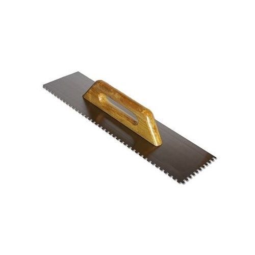 Гладилка стальная 130х480мм с деревянной ручкой зуб 10х10мм Irwest