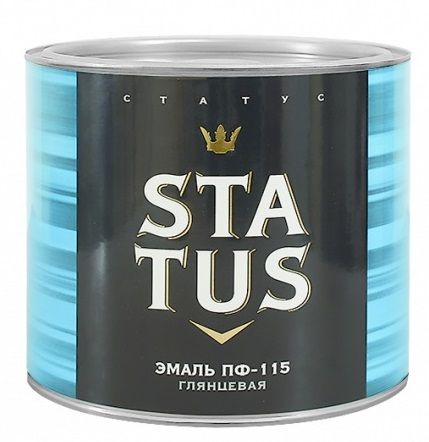 Эмаль ПФ-115 черная 0,8кг Status Радуга