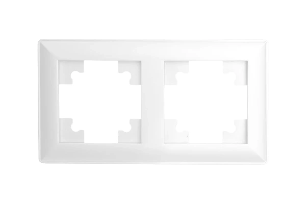 Рамка 2-местная белая Катрин Stekker