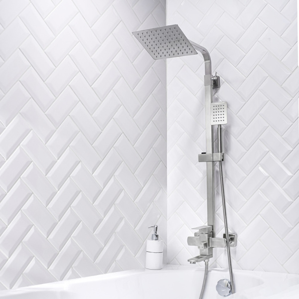 Стойка душевая с тропическим душем SUS125-009DK РМС