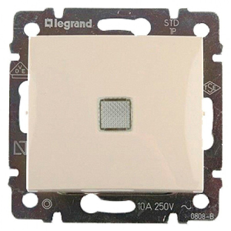 Выключатель механизм 1-кл крем с индикатором Legrand Valena---