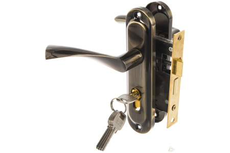 Замок врезной  9см с руч. бронза язычок 0823/60 АВ Avers