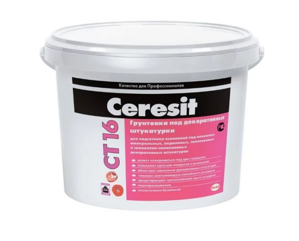 Грунтовка под декор. штукатурки универсальная  5л СТ16 Ceresit Henkel