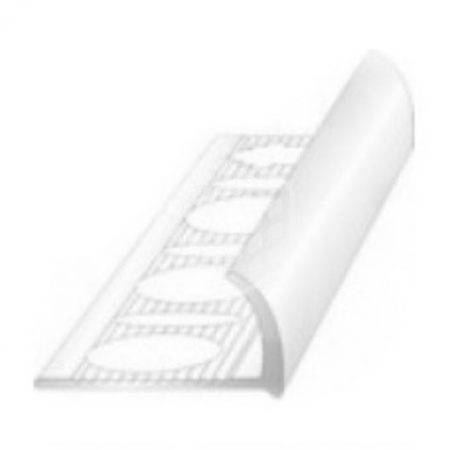 Уголок для кафеля 2,5м  8мм белый наружний Идеал